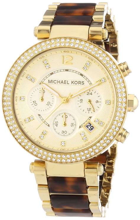 michael kors ladies tortoise shell watch|mk5688.